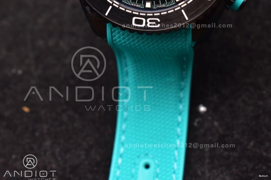 Edition 1:1 Rubber Black M+SF Strap Blue Ocean Chrono Deep Dial Ceramic Planet Master on Best Black A9900 1227